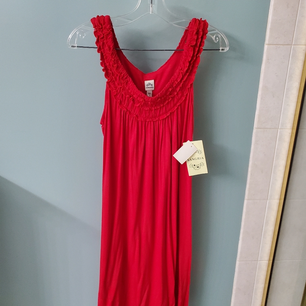 Red casual dress